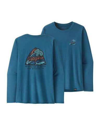 T-shirt Patagonia L/S cap cool daily WATERS