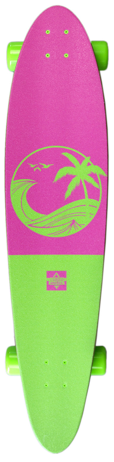 DUSTERS COMPLETE LONGBOARD 40 CALIFORNIA DEAMING NEON GREEN