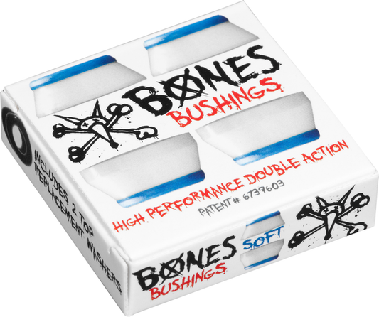 BONES BUSHINGS (JEU DE 4 GOMMES) SOFT WHITE