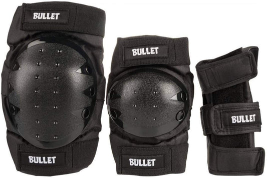 Pack complet de protections de skate Bullet (Coudes, genoux, poignets) Adulte L