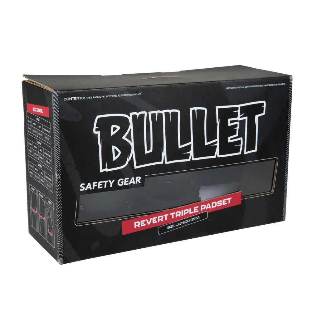 Pack Bullet triple Padset revert Combo Junior Black XS JNR