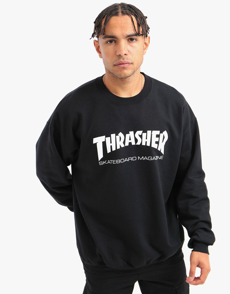 SWEET-SHIRT THRASHER SKATE MAG BLACK