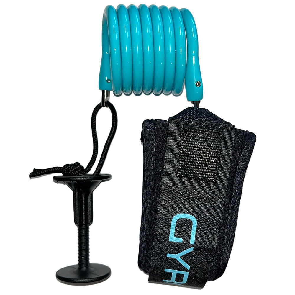 Leash bodyboard GYROLL BICEPS VARIABLE AQUA