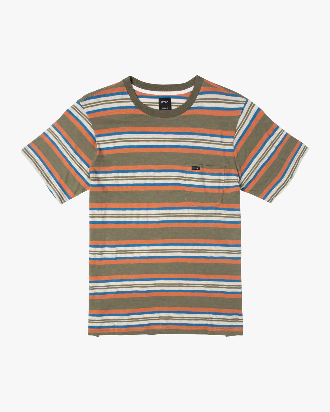 TEE-SHIRT RVCA BLUE BEAT STRIPE ALOE