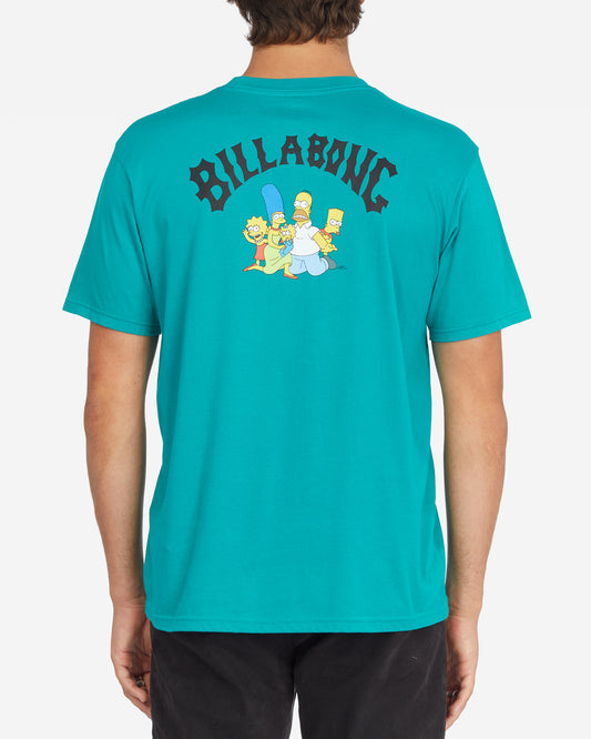 Tee-shirt Billabong Simpsons Family Arch Teal