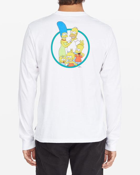 Tee-shirt manches longues Billabong Simpsons Family White